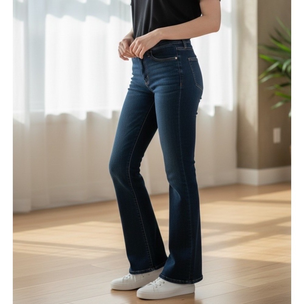 J BRAND‎ 805 Jeans Mid Rise Straight Leg Dark Wash Blue Women's Size 28 Classic